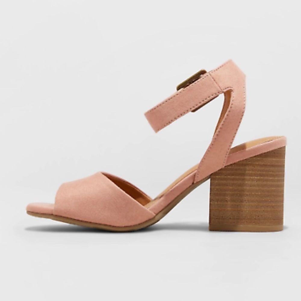Megan Heeled Pump Sandals-blush 5.5W - Picture 2 of 4